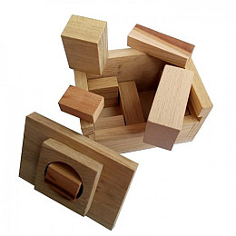 Дерев'яна головоломка Круть Верть Сундук 7х11х8 см (nevg-0004)