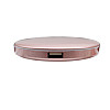Карманное зеркало для макияжа с LED подсветкой SUNROZ DC113 Pocket Mirror Power Bank Розовый (SUN6398)