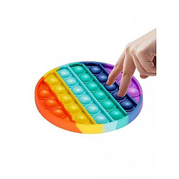 Мягкая игрушка разноцветная Поп ит Бесконечная пупырка антистресс Pop It Круг (vol-1243)