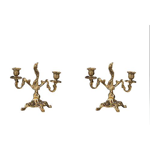Набор Virtus Часы Mother With Angel 25 x 19см Два канделябра Lan Large 20 x 21см Золотистый (5753-4147SET)