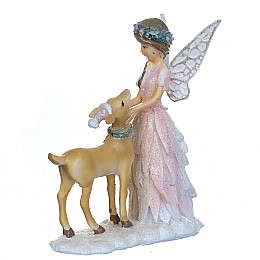 Фигурка декоративная Девочка с олененком Lefard AL98494