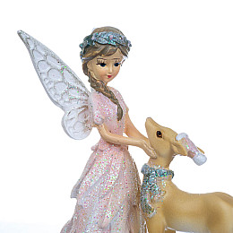 Фигурка декоративная Девочка с олененком Lefard AL98494