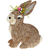Фігурка інтер'єрна Rabbit with Flowers 21x13x31 см Bona DP118206