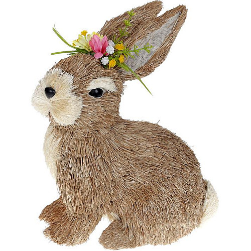 Фігурка інтер'єрна Rabbit with Flowers 21x13x31 см Bona DP118206