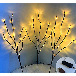 Светодиодная гирлянда светильник ветки Bush B-Led 3x теплый белый от USB
