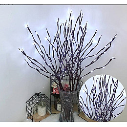 Светодиодная гирлянда светильник Ветка B-Led холодный белый от батареек