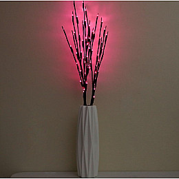 Светодиодная гирлянда светильник Ветка B-Led розовый от батареек