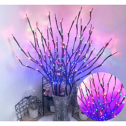Светодиодная гирлянда светильник Ветка B-Led разноцветный от батареек 70 см