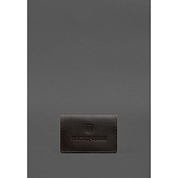 Кожаная обложка для пенсионного удостоверения BlankNote темно-коричневая