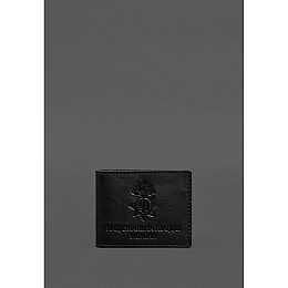 Кожаная обложка для служебного удостоверения Национальной гвардии BlankNote Черная