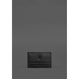 Кожаная обложка на удостоверение ДСНС BlankNote з карманом черная