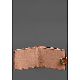 Кожаная обложка-портмоне на удостоверение ДСНС BlankNote светло-коричневая