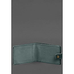 Кожаная обложка-портмоне на удостоверение ДСНС BlankNote зеленая