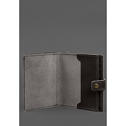 Кожаная обложка-портмоне на паспорт с гербом Украины BlankNote 25.1 темно-коричневая