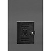 Кожана обкладинка-портмоне на паспорт з гербом України BlankNote 25.1 Чорна
