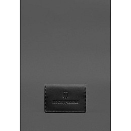 Кожаная обложка для пенсионного удостоверения BlankNote черная