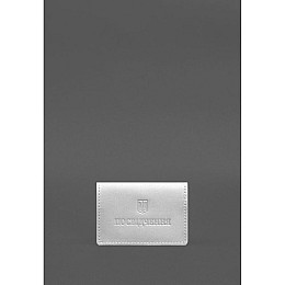 Кожаная обложка для пенсионного удостоверения BlankNote белая