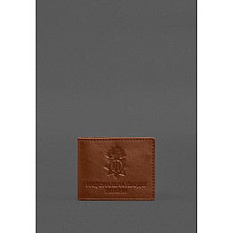 Кожаная обложка для служебного удостоверения Национальной гвардии BlankNote Светло-коричневая