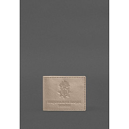 Кожаная обложка для служебного удостоверения Национальной гвардии BlankNote Светло-бежевая