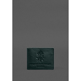 Кожаная обложка для служебного удостоверения Национальной гвардии BlankNote Зеленая