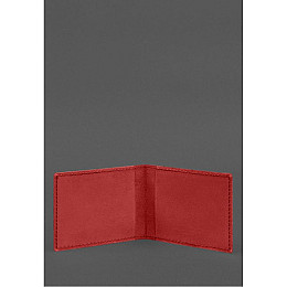 Кожаная обложка для служебного удостоверения Национальной гвардии BlankNote Красная