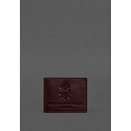 Кожаная обложка для служебного удостоверения Национальной гвардии BlankNote Бордовая