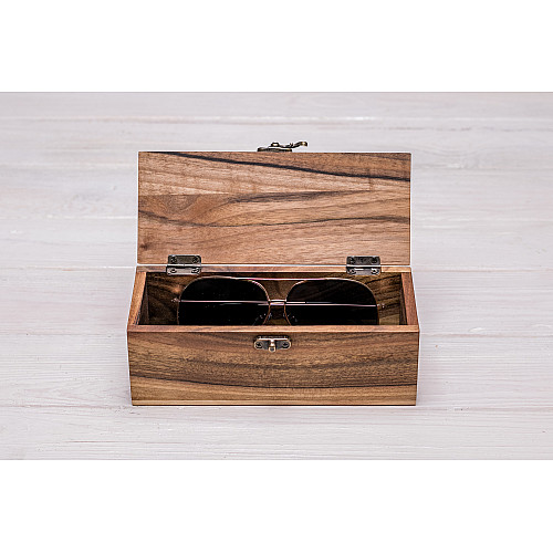 Деревянная коробочка для хранения очков ecoWalnut 180х74х67 мм