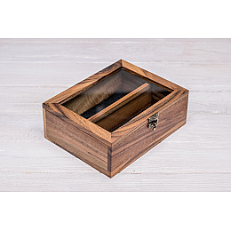 Деревянная коробочка для хранения очков ecoWalnut 180х141х67 мм