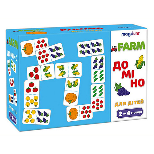Детская развивающая игра Домино Фрукты-овощи Magdum ME5032-23 28 карточек