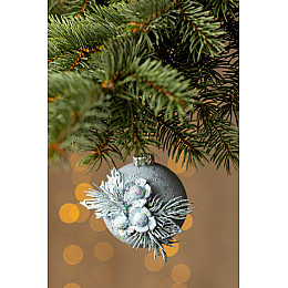 Новогодня іграшка з прикрасою Dashuri 8 см Голубий (2000990125361)