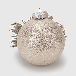 Новогодня іграшка з прикрасою Dashuri 8 см Бежевий (2000990125347)