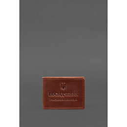 Обкладинка для посвідчення BlankNote УБД світло-коричнева Crazy Horse