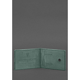 Обкладинка для посвідчення BlankNote УБД зелена Crazy Horse