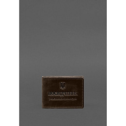 Обкладинка для посвідчення BlankNote УБД темно-коричнева Crazy Horse