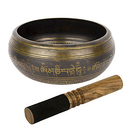 Поющая чаша Kailash Авалокитешвара 165х165х71 мм Античний Бронзовий (27712)