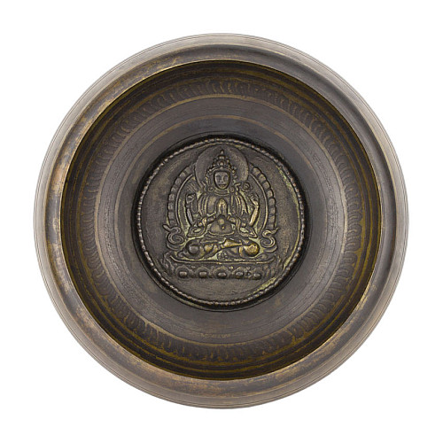 Поющая чаша Kailash Авалокитешвара 165х165х71 мм Античний Бронзовий (27712)