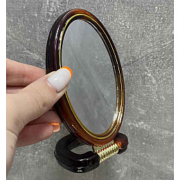 Зеркало косметическое двухстороннее для макияжа Stenson 11х8 см овальное МН0183