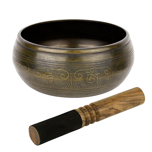 Поющая чаша Тибетська Kailash Ганеш 180х180х82 мм Бронзова (27698)