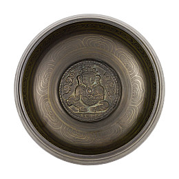 Поющая чаша Тибетська Kailash Ганеш 180х180х82 мм Бронзова (27698)
