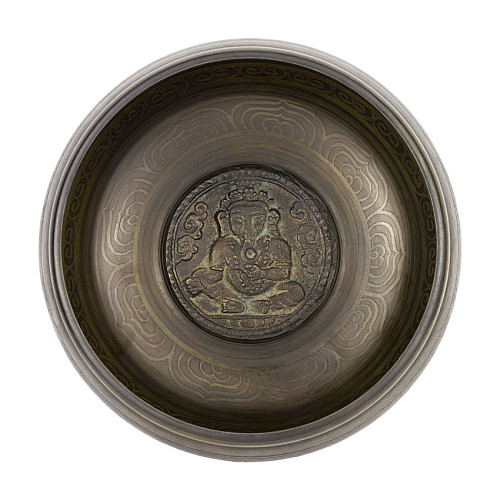 Поющая чаша Тибетська Kailash Ганеш 180х180х82 мм Бронзова (27698)