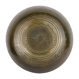 Поющая чаша Тибетська Kailash Ганеш 180х180х82 мм Бронзова (27698)