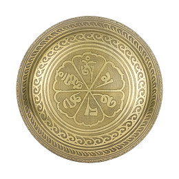 Поющая чаша Kailash Авалокитешвара Мантры Мани Орнамент Мандала Мани 167х167х71 мм Бронзовый (27725)