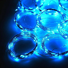 Гирлянда леска штора Bambi Лучи росы ZABI-12 B 3х2 м з USB и пультом синий