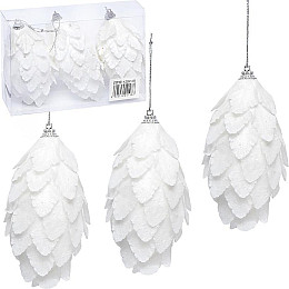 Набор елочных игрушек Bambi Шишки HL22SF-133 3 шт