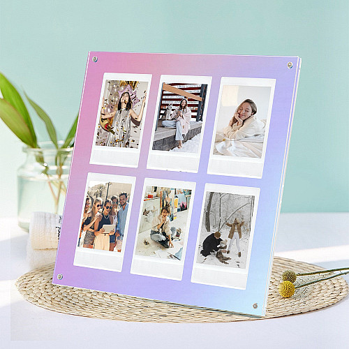 Фоторамка Fujifilm на 6 фото акрилова для Instax Mini Різнокольорова (2310363454)
