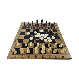 Игровой набор нарды/шахматы/шашки 47,5х47,5х2 см (DN35204)