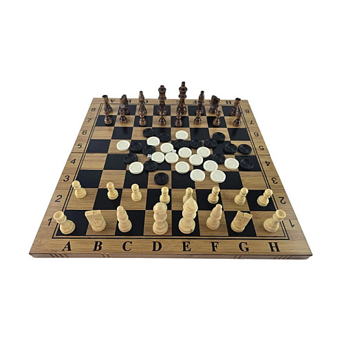 Ігровий набір нарди/шахи/шашки 47,5х47,5х2 см (DN35204)