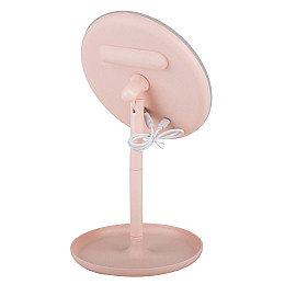 Косметичне дзеркало настільне 30х18х16 см з підсвіткою Sabefet Бежевий AL230248