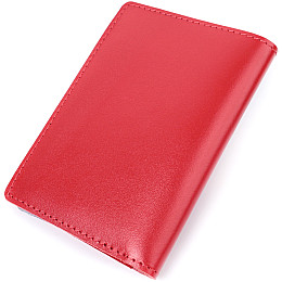 Обложка для автодокументов из натуральной кожи SHVIGEL 16161 Красный 9,5х13,5х0,7 см