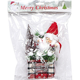 Новогоднее украшение Bambi Санта Клаус 23M-78-1 20х25 см